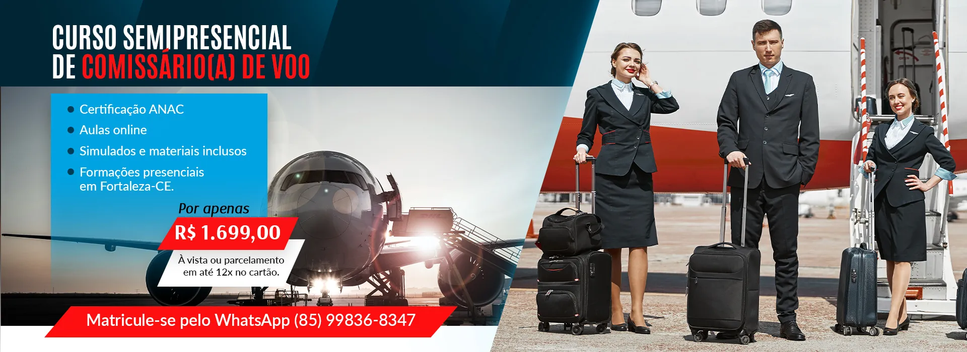 Curso de Comissário de Voo Semipresencial
